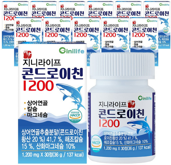 지니라이프 명작 콘드로이친 1200, 12개, 30정
