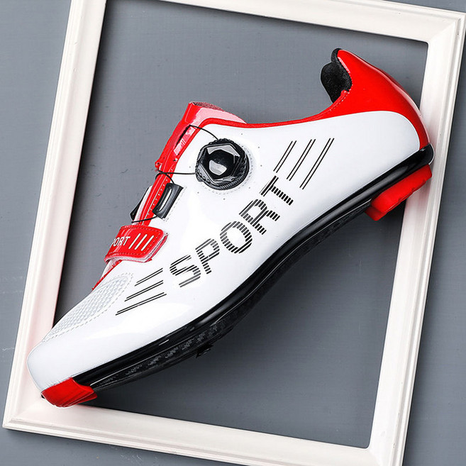 FANSYLI 경량 평페달 자전거신발 프로페셔널 플랫슈즈 초경량 라이딩화 내마모성 사이클 슈즈 3호 X2507J14, 260, 레드A