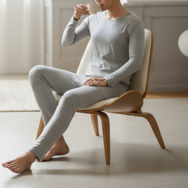 사라포유 남성 피치 기모내의 상하세트 내복