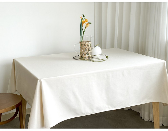 대성섬유 광목 테이블보, 백아이보리, 270x 150cm, 1개