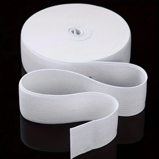 두꺼운 고탄성 밴드 가로 4/6/8/10/15/20/25/30/40/50mm 세로 400cm, 1개, 화이트40mmx400cm