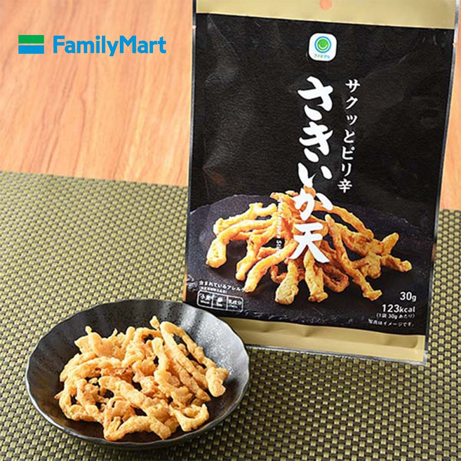 일본 훼미리마트 편의점 바삭하고 매콤한 오징어 튀김 스낵 30g, 1개, 1개