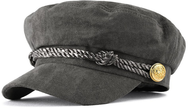 라핑 국내생산 스웨이드 마도로스 모자 겨울 로프장식 헌팅캡 뉴스보이캡 남녀공용 데일리모자