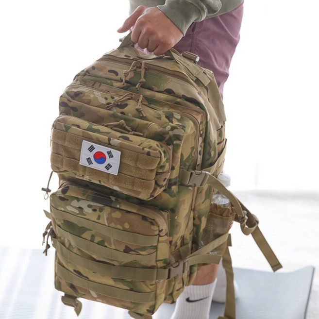 군인 군용 출타 헬스 가방 밀리터리 택티컬 대용량 백팩, CP Black, 1개
