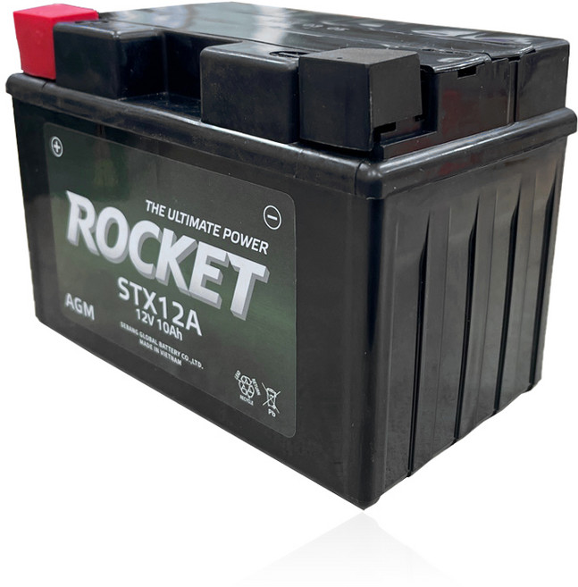 발전기용 로케트 배터리 AGM STX12A (12V 10Ah), 1개