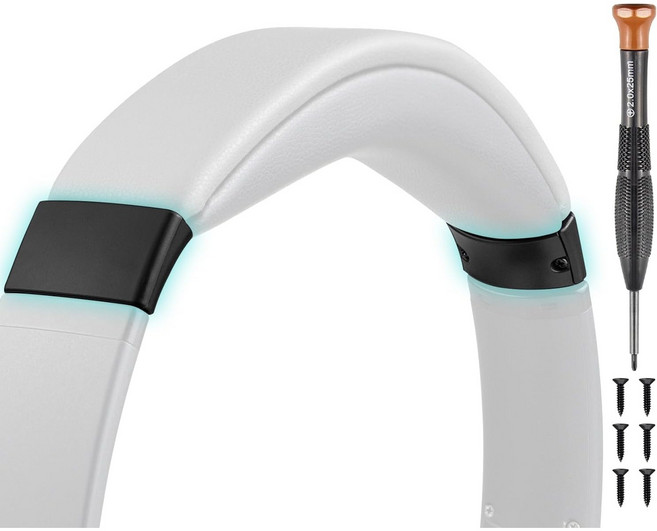 SOULWIT 수리 헤드밴드 엔드 캡-호환 보스 Bose Quiet Comfort QC35 II(QC35ii)/QC45/QC SE/새로운QC 무선 헤드폰 액세서리 커버 1쌍, Black, 1개