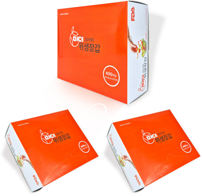 마더 크린 실속형 위생 비닐장갑 400매 3개, 실속형 위생 비닐장갑(400매)3개