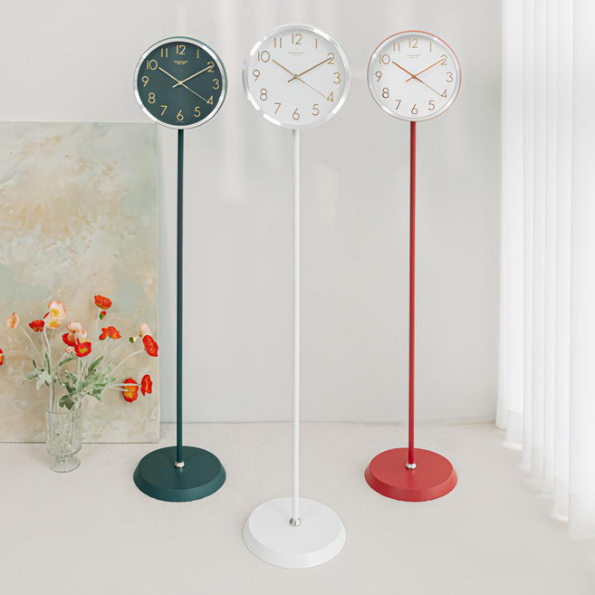 무소음골드미스틱스탠드시계, 화이트