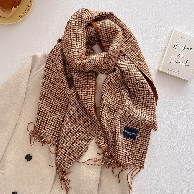 하이쉰 뉴 디자인 남녀공용 가을 겨울 체크 목도리 예쁜 빅 따뜻한 보온 커플 롱 머플러
