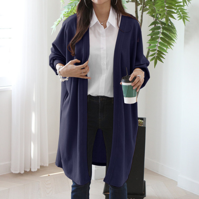 마이쏭 빅사이즈 오버핏 가디건 데일리룩 루즈핏 네추럴 롱가디건