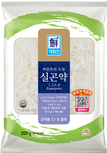 대림선 저칼로리누들 실곤약, 200g, 3개