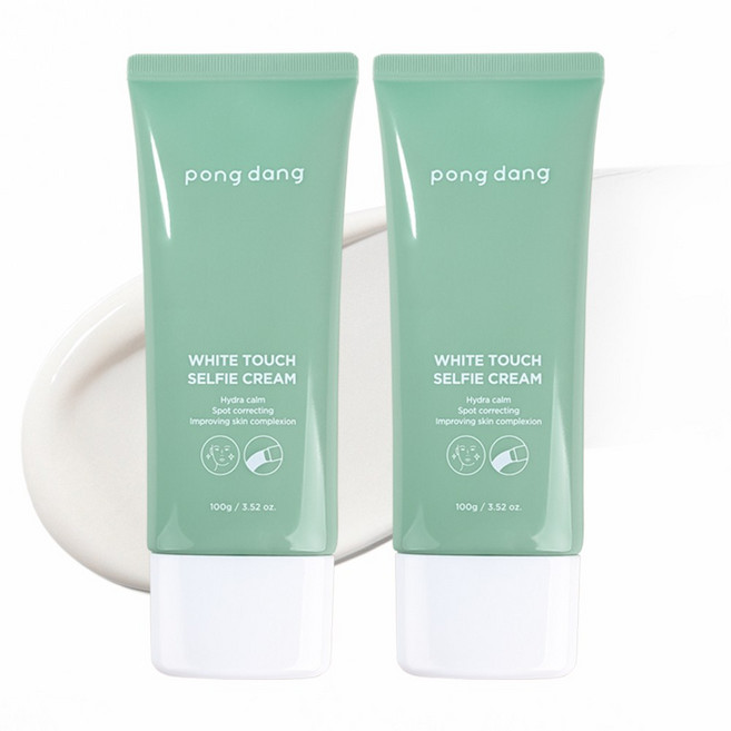 퐁당 화이트 터치 셀카 미백기능성 내츄럴 톤업 크림, 100g, 2개