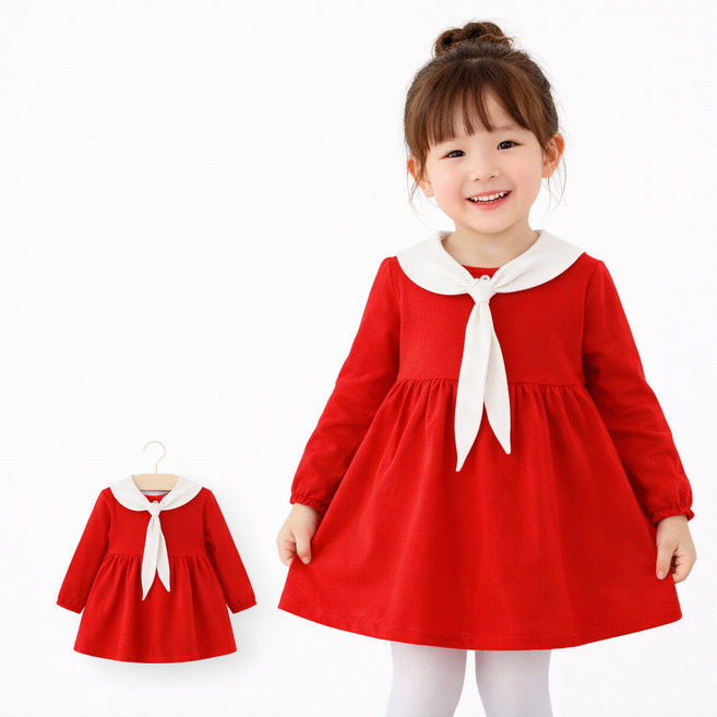 유아 여아 원피스 긴팔 아동 가을 봄 귀여운 데일리룩 드레스