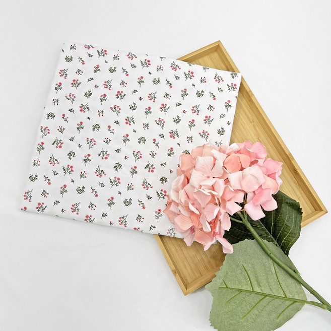 [코스모스나염] 국내생산 광목원단 - 순면20수 바이오워싱 광목천 나염, 코스모스 옐로, 1개