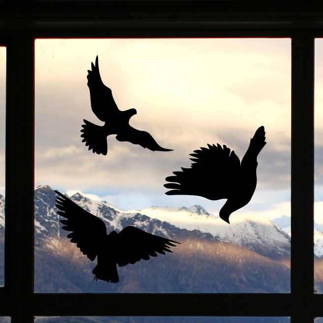 버드 세이버 블랙 조류충돌방지스티커 조류충돌