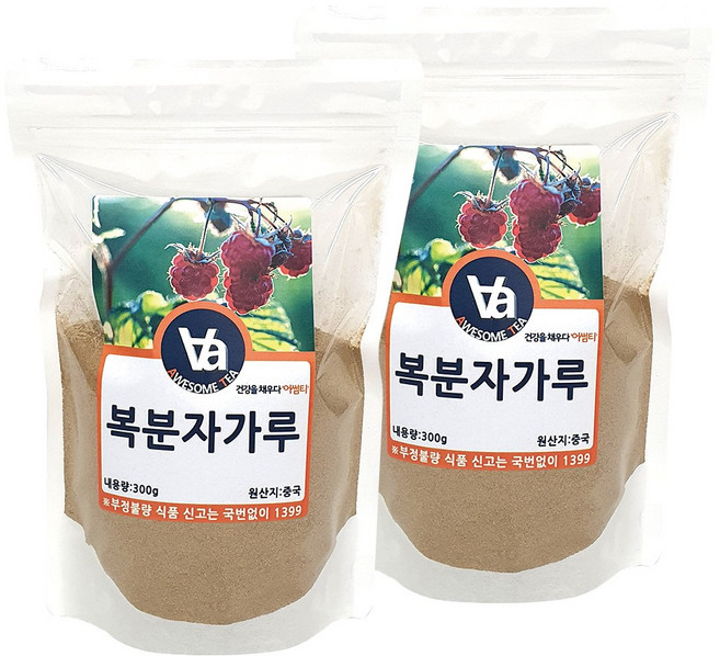 어썸티 복분자 가루 분말, 300g, 2개