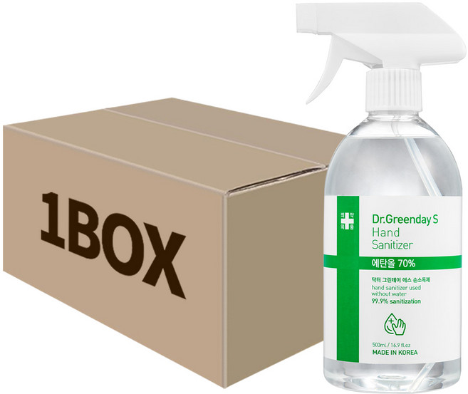 닥터그린데이 에스 손소독제 스프레이 500ml, 20개