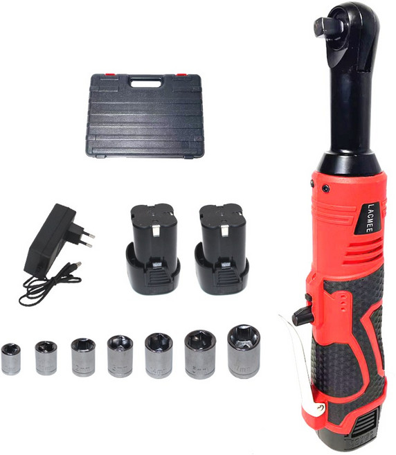 락미 충전 임팩 라쳇렌치 무선 전동 라쳇렌치 자동차 전동라쳇 16.8V 배터리X2