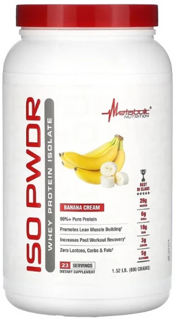 메타볼릭 뉴트리션 Iso Pwdr 웨이 프로틴 아이솔레이트 분리유청단백질 바나나 크림 690g (1.52lb), 1개 - 쿠팡