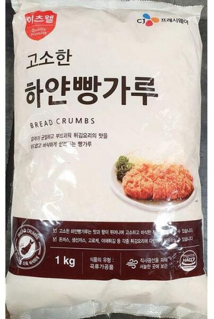 XBH7618647빵가루 이츠웰 1K 빵가루마른 빵가루 건 밀가루, 500g, 2개
