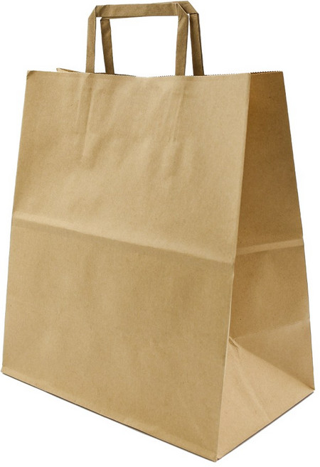 크라프트 종이 쇼핑백 손잡이형 포장용 선물봉투 100매, 크파프트, 100개