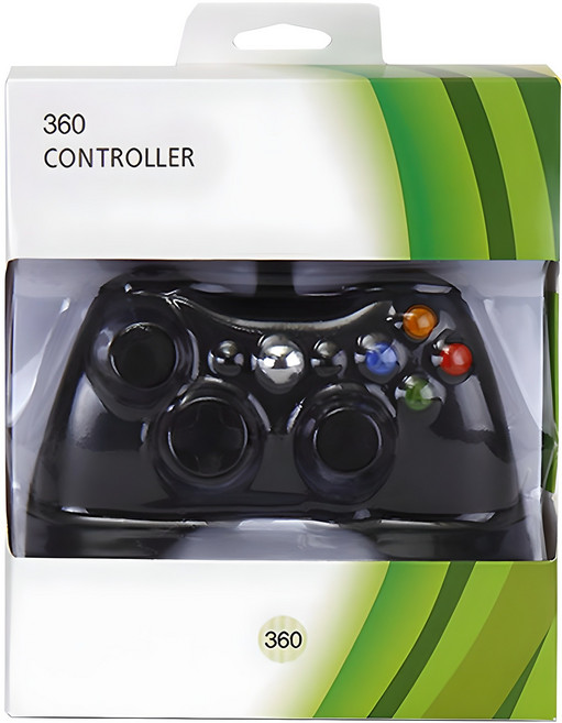 NICEESHOP X-BOX360 兼容散裝 PC 遊戲手柄 黑色, XBOX Controller, 1個