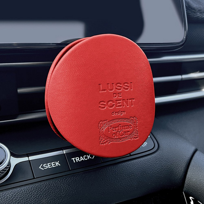 루시센트 고급 명품 가죽 차량용방향제 차량용디퓨저 세트, 1개, 선샤인 리프레시