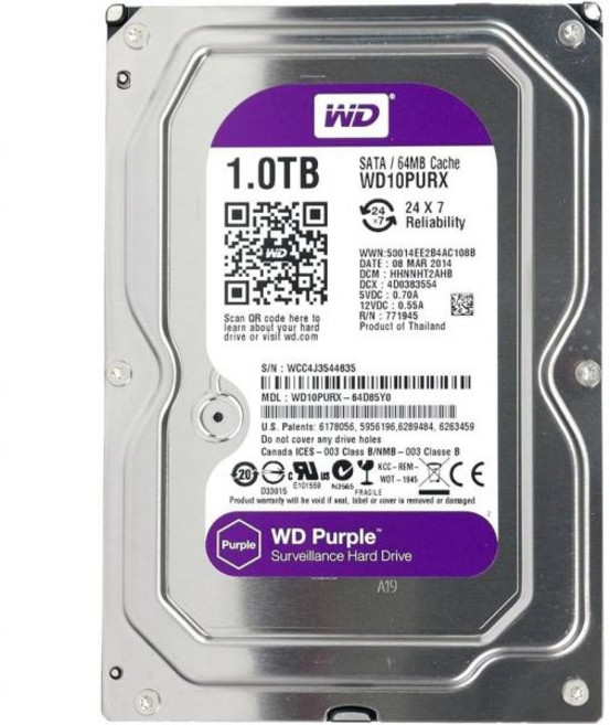 WD10PURX 웨스턴 디지털 1TB 5400RPM SATA 6.0 ..., 1개