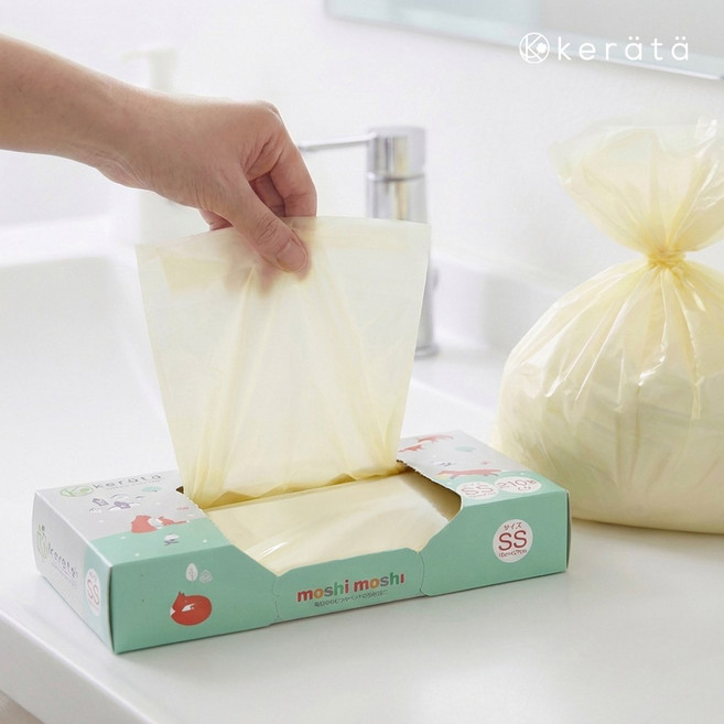 케라타 휴대용 기저귀 봉투 확실한 냄새 차단 배변봉투, M사이즈