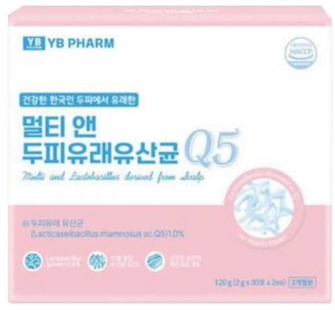 YB 와이비 멀티 앤 두피유래유산균 60포, 120g, 60개