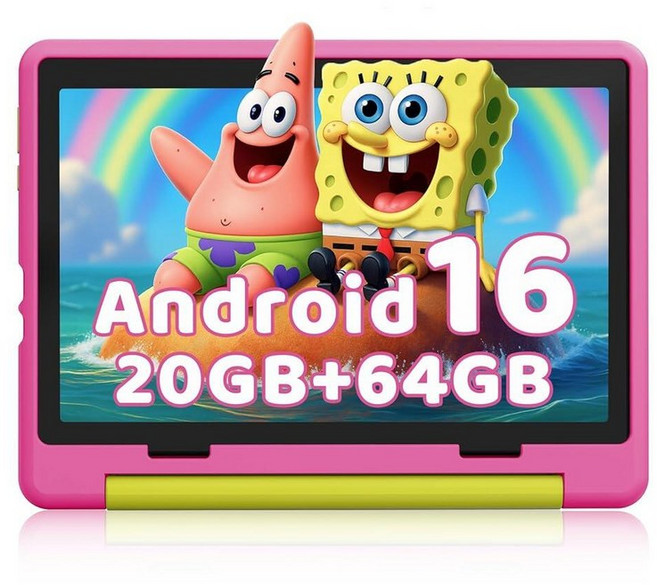 태블릿 안드로이드 15 태블릿 HD 디스플레이 10 1인치 부모 제어 및 모드 옥타코어 GMS 20GB RAM 64GB ROM 1TB 확장형 5000mAh 배터리, Pink, Pink