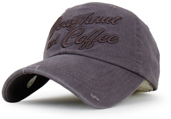 [국산] 볼캡 도넛 앤 커피 야구모자 시원한 얇은 여름 공용 데일리 캡모자