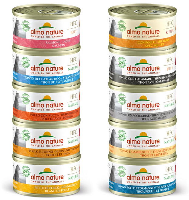 알모네이쳐 HFC 내츄럴 캣(7종) 70g x 12개/고양이습식사료, 12개, 원료혼합