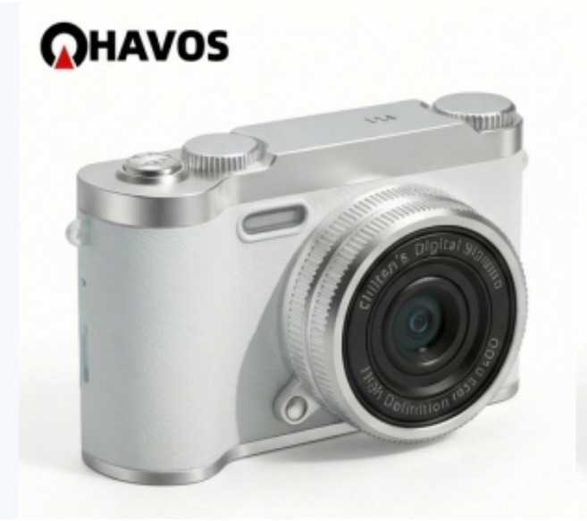 Havos 카메라 캠핑촬영 데일리아카이빙 브이로그 촬영용 고화질화면 가성비 입문용 디지털빈티지소형미러리스 1080P, 하얀색