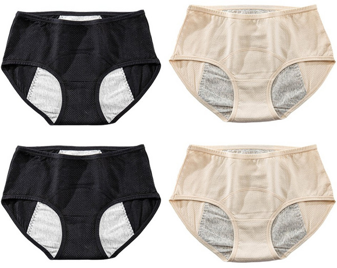 센스베이직 여성 순면 위생팬티 4종세트