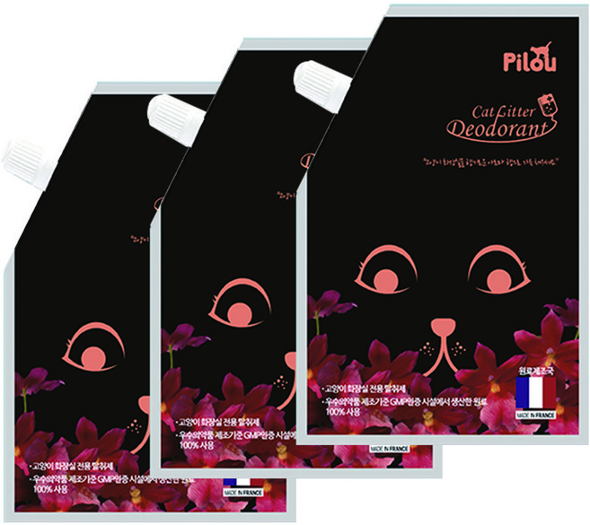 필루 캣리터 화장실 탈취제 허니서클향, 300g, 3개