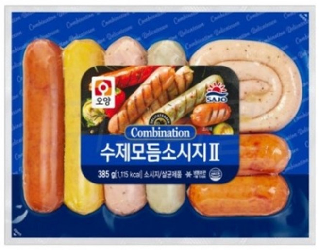 사조오양 수제모듬소세지2, 385g, 3개