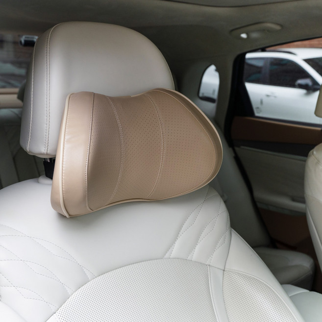 브론코 차량용 프리미엄 메모리폼 목쿠션 1+1, 베이지 1+1, 1세트