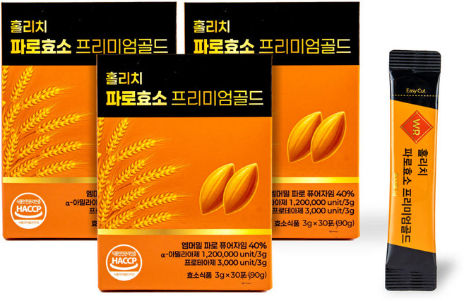 홀리치 파로효소 프리미엄골드 발효 곡물 효소 엠머밀 퓨어자임 30포, 30개, 3g