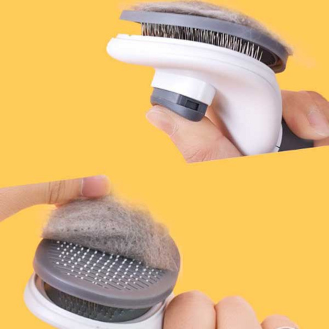 왕대박창고 원터치 버튼 애견 브러쉬 강아지 고양이 엉킨털 죽은털 간편 털 제거 빗 청소 브러쉬 단모 장모 페이스콤, 블루, 1개