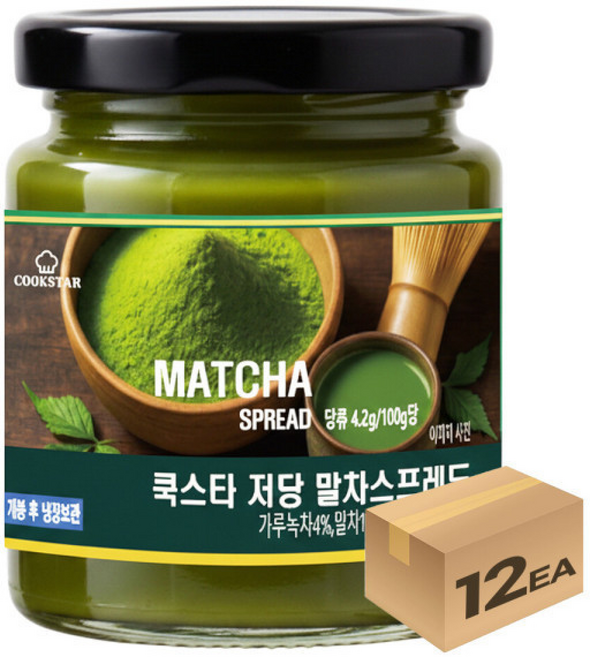 ) 쿡스타 저당 말차스프레드, 1박스, 210g