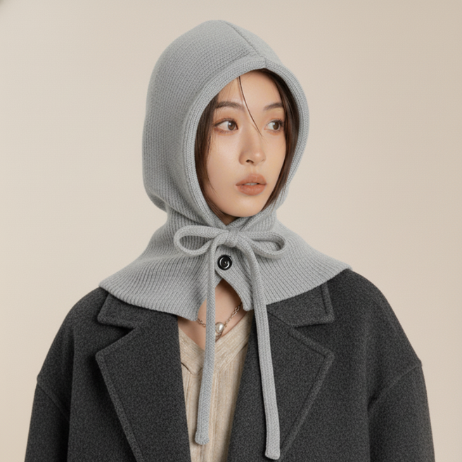 루네로 어반코지 도톰 후드워머 바라클라바 남여공용, 모던그레이, 1개