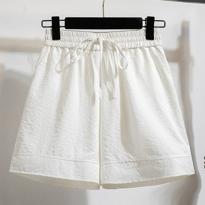 여성 여름 루즈핏 허리 밴딩 캐주얼 5부 반바지