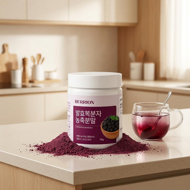 (베리온) 고창 발효 복분자 농축분말 김치유산균, 1개, 70g