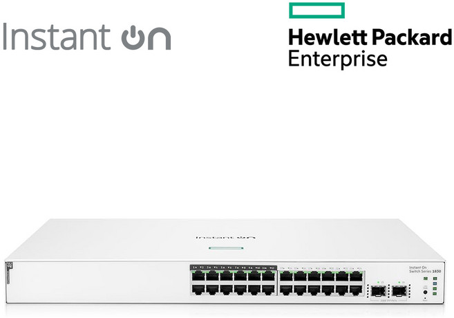 HPE Networking Instant On 1830 24G 12p Class4 PoE 2SFP 195W [스마트스위치/1G 24P + 2SFP PoE+] 모델명 JL813A