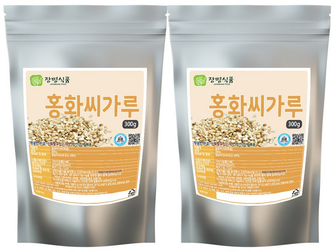 [장명식품] 볶은 홍화씨 분말 가루, 300g, 2개