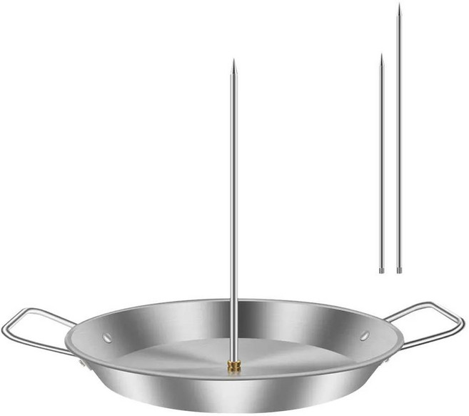 수직 꼬치 그릴 스테이크 맥주 닭고기 로스터 홀더 교체용 스파이크손잡이, 1개