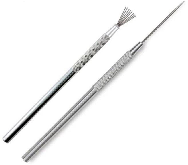 슈가크래프트 도구 송곳&텍스처 모델링 툴세트 설탕공예 쿠키커터 제과제빵, 1개