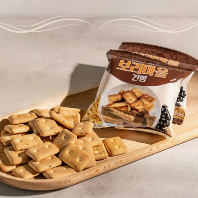보리마을 검은콩깨 보리건빵 30g X 100개입 / 대용량 개별포장 금풍제과, 1g, 1개