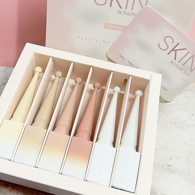 요미젤 컬러 시럽젤 마그넷 자석 네일폴리쉬 누드톤기본컬러젤매니큐어, 1개, 10g, 스킨봉봉 6종세트